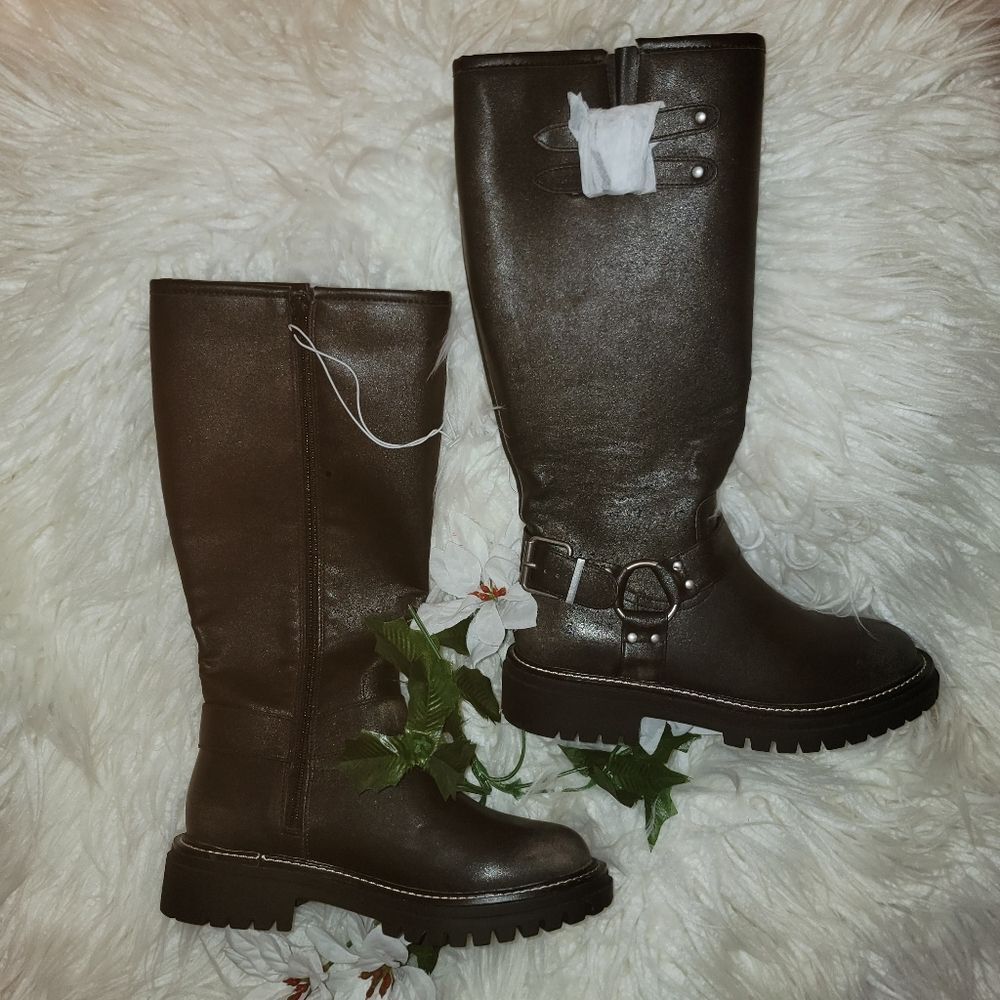 🆕️👢Altar'd State Moto Boots With Buckles, Black, Sz 6